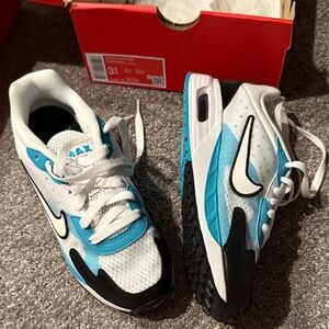 Nike Kids Air Max White and Blue Sneakers